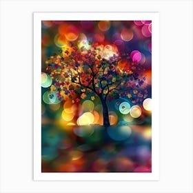 Bokeh Tree Art Print