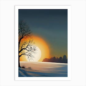 Bare Tree In The Snow 1 Art Print