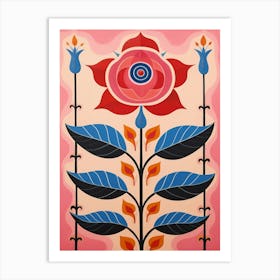 Flower Motif Painting Rose 5 Art Print