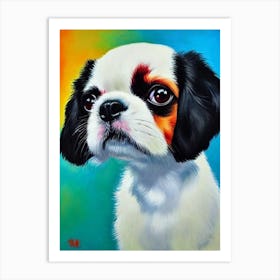 Japanese Chin Fauvist Style Dog Art Print