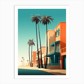 Newport Beach California Mediterranean Style Illustration 2 Art Print