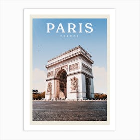 Paris France Arch Travel Poster Art Print