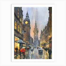 Edinburgh City Centre 1 Art Print