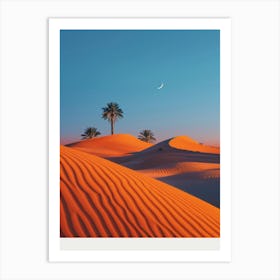 Sand Dunes In The Desert Art Print