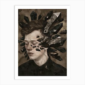 Man With Crystals In His Head Art Print