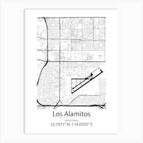 Los Alamitos,United States Minimalist Map Póster