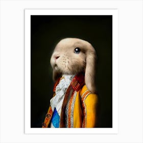 St Olaf The Rabbit Pet Portraits Art Print