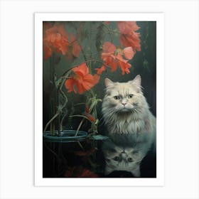 Cat In A Vase 1 Art Print