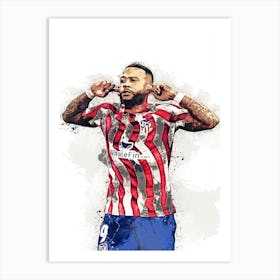 Memphis Depay Atletico Madrid Art Print