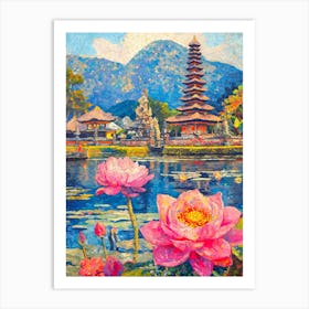 Bali Lotus Art Print