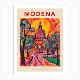 Modena Italia Travel Poster Art Print