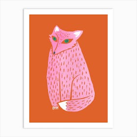 Pink Fox Art Print