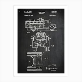 Fire Truck Patent Print Firefighter Decor Fireman Patent Firefighter Patent Firefighter Art Historical Print Patent Print Cf7721 Art Print