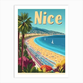 Aihrgdesign A Vintage Travel Poster Of Nice Art Print