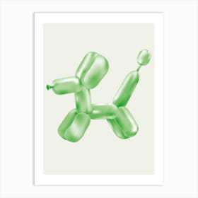 Balloon Dog Green Art Print