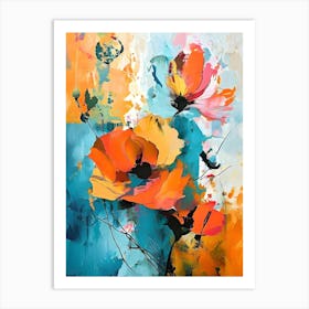 Abstract Floral Experiment With Abstract Shapes And Colors To Create A Modern Floral Composition (1) (1) Art Print