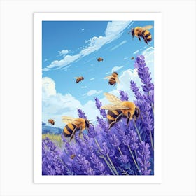 Andrena Bee Storybook Illustration 18 Art Print