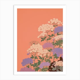 Statice Flower Big Bold Illustration 3 Art Print