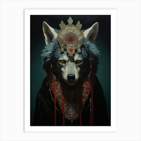 Japanese Wolf Native American 2 Art Print