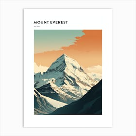 Mount Everest 2 Hiking Trail Landscape Poster Art Print