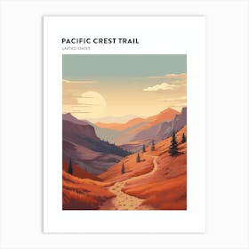 Pacific Crest Trail Usa 3 Hiking Trail Landscape Poster Art Print
