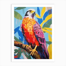 Colourful Bird Painting Falcon 5 Art Print