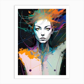 Abstract Girl Painting 1 Art Print