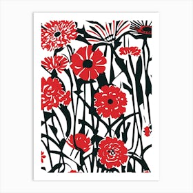 Red Flowers Art Print