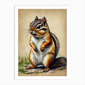 Chipmunk Art Print