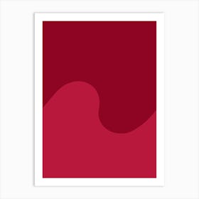 Magenta Minimal Wave Art Print