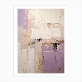 Purple And Brown Abstract Raw Painting 1 Art Print
