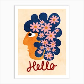 Hello Illustration Print Art Print