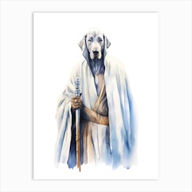 Great Dane Dog As A Jedi 2 Art Print