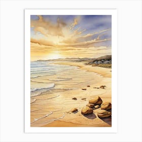 Sunset On The Beach 4 Art Print