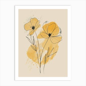 Port Louis Flower Market Boho Minimalist Style 1 Art Print