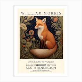 William Morris Print Exhibition Poster Red Fox Art Print Art Print