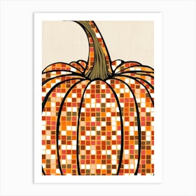 Mosaic Pumpkin 1 Art Print