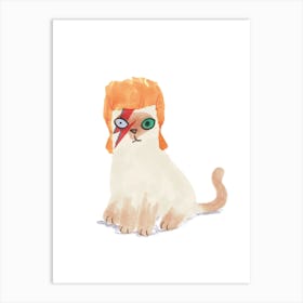 Bowie Cat Art Print