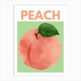 Peach Kitchen Illustration Art Print