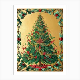 Christmas Tree 37 Style William Morris Art Print