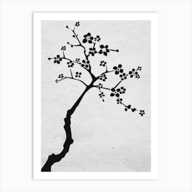 Cherry Tree Simple Geometric Nature Stencil 1 Art Print