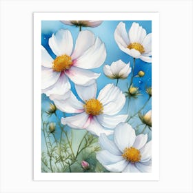 White Cosmos 1 Art Print