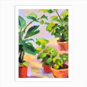 Split Leaf Philodendron 2 Impressionist Painting Art Print