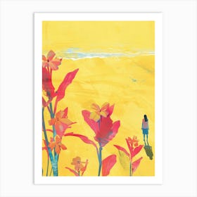 Girl On The Beach 1 Art Print