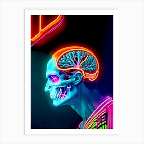 Neon Skull 14 Art Print