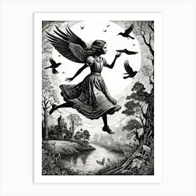 Angel In Flight Art Print