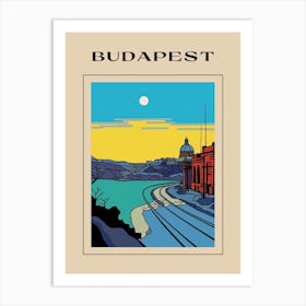 Minimal Design Style Of Budapest, Hungary 4 Poster Art Print