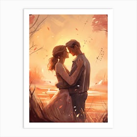 Notebook movie Love couple Art Print