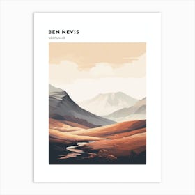 Ben Nevis Scotland 1 Hiking Trail Landscape Poster Art Print
