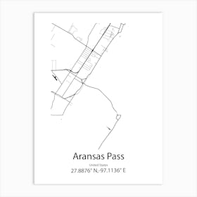 Aransas Pass,United States Minimalist Map Art Print